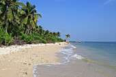 Ocean and sandy tropical beach at Pasikudah Bay, Eastern Province, Sri Lanka, Asia