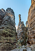 Herkulessäulen im Bielatal, Sächsische Schweiz, Sachsen, Deutschland