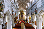  Interior of the church St. Johannes Baptist in Pfaffenhofen an der Ilm in Upper Bavaria in Germany 