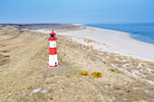 Leuchtturm List Ost auf dem Ellenbogen, Insel Sylt, Nordfriesland, Schleswig-Holstein, Deutschland
