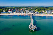  Sea bridge in the Baltic Sea spa town of Niendorf, Schleswig-Holstein, Germany 