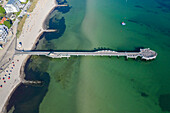  Sea bridge in the Baltic Sea spa town of Niendorf, Schleswig-Holstein, Germany 