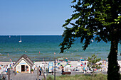 Blick auf den Strand, Scharbeutz, Schleswig-Holstein, Deutschland