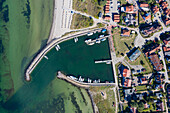 Blick auf den Hafen von Timmendorf, Mecklenburg-Vorpommern, Deutschland