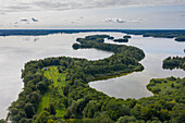  View of the Princes&#39; Island on the Grosser Ploener See, Schleswig-Holstein, Germany 