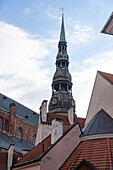  Church tower of St. Peter&#39;s Church, Riga, Latvia 
