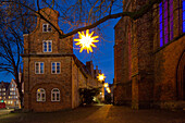  Pastor&#39;s houses of St. Jakobi Church, Hanseatic City of Luebeck, Schleswig-Holstein, Germany 