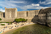  Bokar Fortress and Kolorina Bay in Dubrovnik, Croatia, Europe  