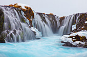 Wasserfall Bruarfoss, Winter, Suedland, Island