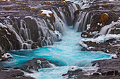 Wasserfall Bruarfoss, Winter, Suedland, Island