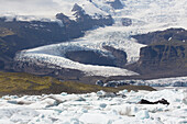 Eis in der Fjallsarlon Gletscherlagune, Sommer, Island