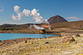 Geothermalkraftwerk Bjarnarflag liegt am Zentralvulkan Krafla bei Myvatn, Island