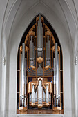  Hallgrimskirkja, view of the organ, Reykjavik, Iceland 