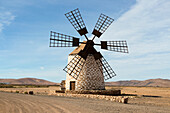 Traditional windmill at Tefia, Fuerteventura, Canary Islands, Spain
