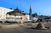 Town centre historic buildings and cathedral, Cobh, County Cork, Ireland, Irish Republic