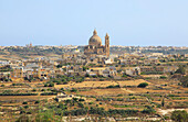 Rotunda domed roof of church of St John the Baptist, village of Xewkija, island of Gozo, Malta