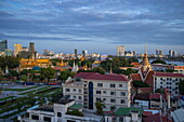  Royal Palace and city skyline seen from Glow Park Hotel, Phnom Penh, Phnom Penh, Cambodia, Asia 