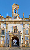 Neoclassical architecture Arco da Vila built after the 1755 earthquake, city of Faro, Algarve, Portugal, Europe