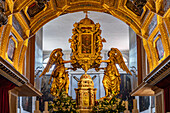  Main altar in the interior of the Cathedral of St. Domnius in Split, Croatia, Europe  