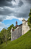  Gruyeres Castle in the small town of Gruyeres in the canton of Fribourg, Switzerland 