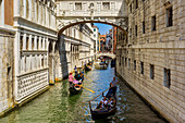  Busy Bridge of Sighs, Venice, Veneto, Italy, Europe 