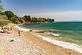 Der Strand Kolovare in Zadar, Kroatien, Europa