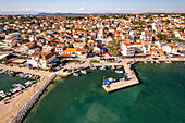  Pakostane seen from the air, Croatia, Europe 