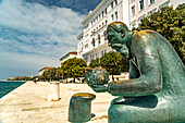  Statue of Spiridon Brusina on the promenade Zadar, Croatia, Europe 