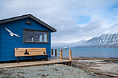  Birdwatching hut in Longyarbyen, Spitsbergen Svalbard, Norway, Arctic 