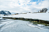 Eislandschaft im Raudfjorden, Spitzbergen, Svalbard, Norwegen, Arktis