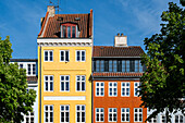  Colourful house fronts in Christianshavn, Copenhagen, Denmark 