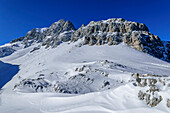 Blick aus dem Loigistal auf Pyhrner Kampl, Totes Gebirge, Oberösterreich, Österreich