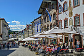  View of the old town of Bad Tölz, Lake Constance-Königssee cycle path, Bad Tölz, Upper Bavaria, Bavaria, Germany 