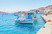 Fishing boats, Emporio harbour, Halki Island, Dodecanese Islands, Greece