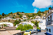  Granada Sacromonte, holy mountain, here with modern cave dwellings, province of Granada Spain 