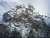 Schwarzmönch-Massiv, Mürren, Berner Oberland, Lauterbrunnen, Interlaken-Oberhasli, Kanton Bern, Schweiz, Alpen, Europa