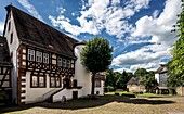  Historic office building, Brothers Grimm House, courtyard and garden, Steinau ad Straße, Hesse, Germany 