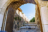  Castle gate and entrance to the castle of Antimachia (Kastro) near Antimachia on the island of Kos in Greece 