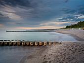 Strand von Ahrenshoop am Abend, Ahrenshoop, Ostsee, Fischland, Darß, Zingst, Mecklenburg-Vorpommern, Landesteil Vorpommern, Deutschland, Europa