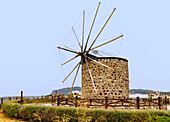  Restored Mylotopi mill in Kefalos on the island of Kos in Greece 