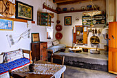  Traditional house with living room near the restored Mylotopi mill in Kefalos on the island of Kos in Greece 