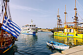  Excursion boats in the port of Kos Town on the island of Kos in Greece 