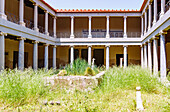  Casa Romana in Kos Town on the island of Kos in Greece: large courtyard with double-storey colonnades 