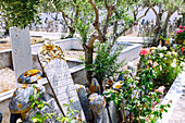 Muslimischer Friedhof (Marenciye Mohammedan Cemetery of Kos) in Platani auf der Insel Kos in Griechenland