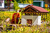  Mill miniature park at the Robertsmühle in the Mühltal near Eisenberg in Thuringia, Kursdorf, Saale-Holzland-Kreis, Thuringia, Germany 