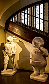  Figures of hare and hedgehog in the foyer of the town hall, Buxtehude, Lower Saxony, Germany 