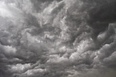 Textured sky with moving clouds in storm day