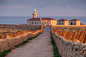 Punta Nati cape lighthouse, Ciutadella, Menorca, Balearic Islands, Spain