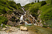  Cascada de Otal waterfall or Paul waterfall in the Valle de Otal near Torla-Ordesa, Spain, Europe 