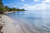 Plage de Bois Jolan, Sonnenaufgang am Strand, Sainte-Anne, Guadeloupe, Französische Antillen, Frankreich, Europa